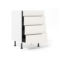 Bas 4 tiroirs Agile blanc H92xL60xP63 Main Image