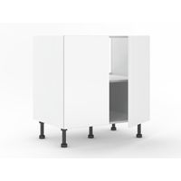 Meuble sous-évier 2 portes 1 fond alu