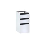Bas 3 tiroirs gain de place Formeo blanc P/noir H60xL30xP38.5 Main Image