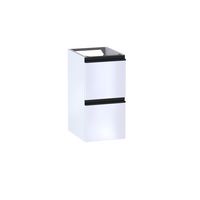 Bas 2 tiroirs gain de place Formeo blanc brillant P/noir H60xL30xP38.5 Main Image