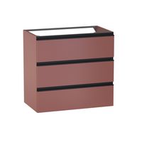 Sous vasque 3 tiroirs Formeo terra P/noir H75xL80xP45.5 Main Image