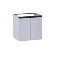 Sous vasque 2 portes Formeo gris lune mat P/noir H60xL60xP45.5 Main Image