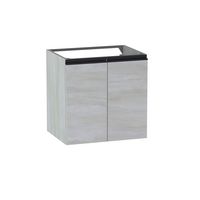 Sous vasque 2 portes Formeo travertin P/noir H60xL60xP45.5 Main Image
