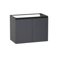 Sous vasque 2 portes Formeo caviar P/noir H60xL80xP45.5 Main Image