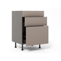 Meuble bas 1 casserolier+1 tiroir+1 faux tiroir-Lapeyre