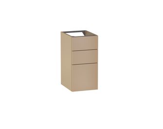 Meuble complément sous-vasque gain de place, 3 tiroirs, décor verni laqué FORMEO