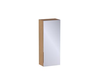 Meuble haut de salle de bains H.75 cm, 1 porte miroir, décor naturel FORMEO