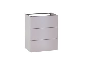 Meuble sous-vasque gain de place L.60 cm, 3 tiroirs, décor uni FORMEO