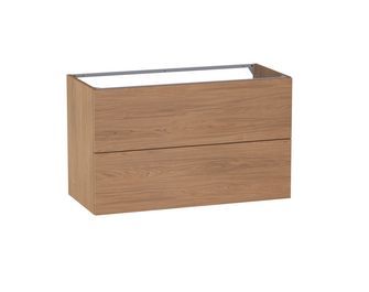 Meuble sous-vasque L.100 cm, 2 tiroirs, décor naturel FORMEO