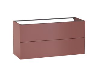 Meuble sous-vasque L.120 cm, 2 tiroirs, décor uni FORMEO