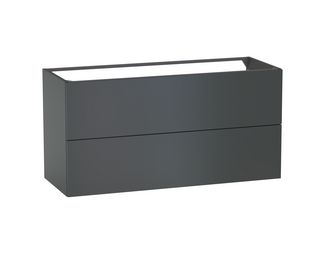 Meuble sous-vasque L.120 cm, 2 tiroirs, décor verni laqué FORMEO