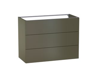 Meuble sous-vasque L.100 cm, 3 tiroirs, décor uni FORMEO