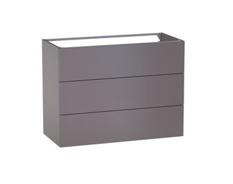 Meuble sous-vasque L.100 cm, 3 tiroirs, décor verni laqué FORMEO