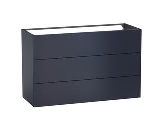 Meuble sous-vasque L.120 cm, 3 tiroirs, décor verni laqué FORMEO