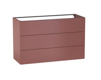 Meuble sous-vasque L.120 cm, 3 tiroirs, décor uni FORMEO