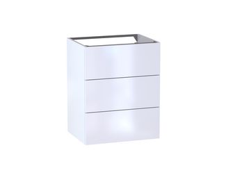 Meuble sous-vasque L.60 cm, 3 tiroirs, décor verni laqué FORMEO