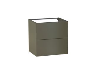 Meuble sous-vasque L.60 cm, 2 tiroirs, décor uni FORMEO