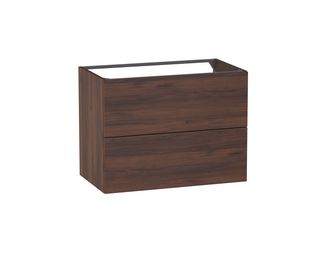 Meuble sous-vasque L.80 cm, 2 tiroirs, décor naturel FORMEO