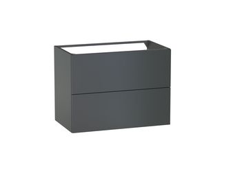 Meuble sous-vasque L.80 cm, 2 tiroirs, décor verni laqué FORMEO
