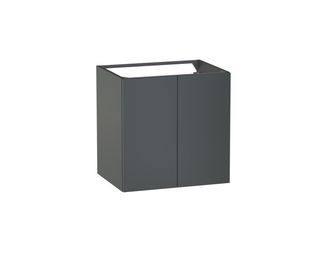 Meuble sous-vasque L.60 cm, 2 portes, décor verni laqué FORMEO