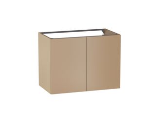 Meuble sous-vasque L.80 cm, 2 portes, décor verni laqué FORMEO
