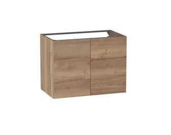 Meuble sous-vasque L.80 cm, 2 portes, décor naturel FORMEO