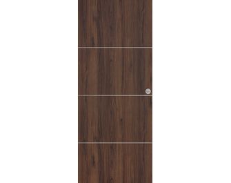 Porte coulissante ROXIE inserts inox - avec serrure