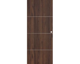 Porte coulissante ROXIE inserts inox - avec serrure