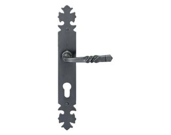 Poignée Lorraine à plaque fer patiné