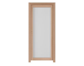 Bloc-porte Fin de chantier QUADRAL grand vitrage*** dépoli Chêne plaqué