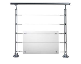 4 fixations pour kit de protection gris pour balustrade Lycium