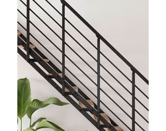 Escalier intérieur NEW YORK 2 droit 8 à 10 marches Métal Embossées