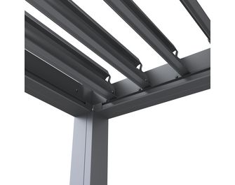 Pergola bioclimatique autoportante aluminium/acier Atlas