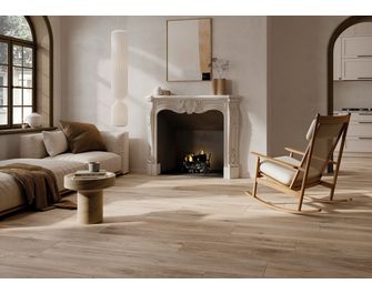 Carrelage sol effet bois ALICE chêne naturel 24x120 cm