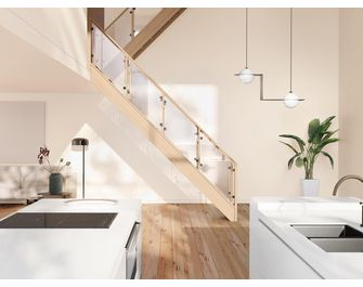 Escalier Faubourg quart tournant bas rampe Emerence