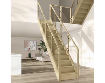 Escalier Faubourg quart tournant bas rampe Emerence