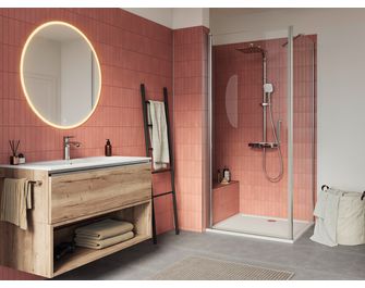 Porte de douche pivotante C&C