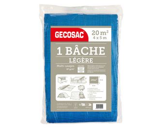 Bache Tissee 67Gr/M² Bleu/Vert 4X5M