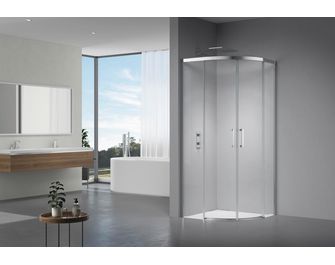 Porte de douche angle arrondi C&C