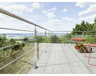 Kit balustrade Inoca tubes pose latérale 2,4M