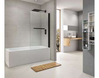 Pare-baignoire LIGNE 2 noir 1 volet