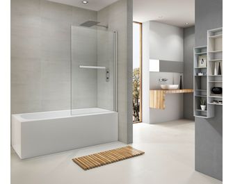 Pare-baignoire LIGNE 2 chrome 1 volet