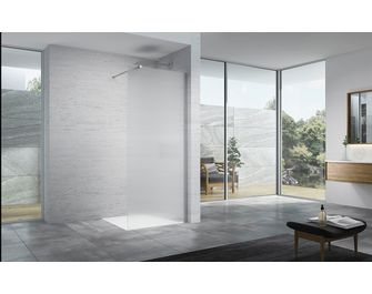 Paroi de douche LINE PRESTIGE verre strié 8 mm chromé