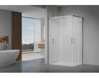 Porte de douche coulissante MARILOU accès angle rectangle
