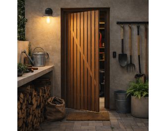 Porte de service sans ferrage Bois