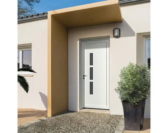 Porte d'entrée ANDELLE PVC Blanc 215x90 cm