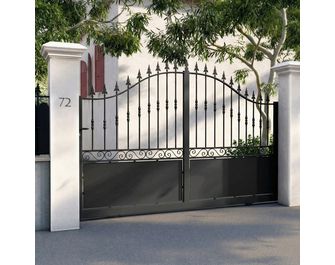 Portail coulissant Dommartin ajouté sur mesure