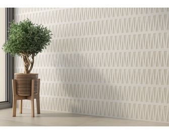 Carrelage mural FELICIA décor blanc 30X90