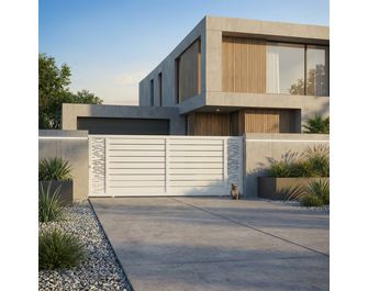 Portail coulissant Aluminium Catane ligne horizontale