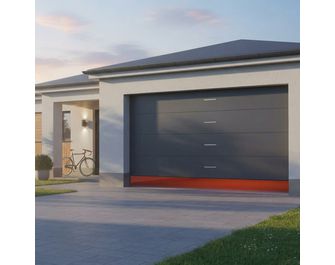 Porte de garage Antonin sectionnelle motif Tiret motorisée SOMFY